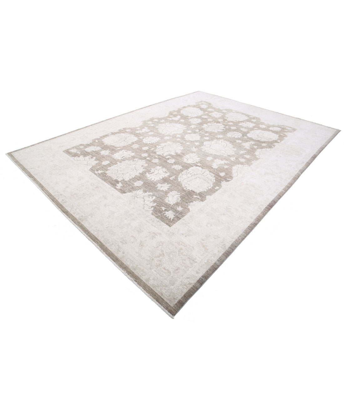 Hand Knotted Serenity Wool Rug - 8'9'' x 11'9'' 8'9'' x 11'9'' (263 X 353) / Taupe / Ivory