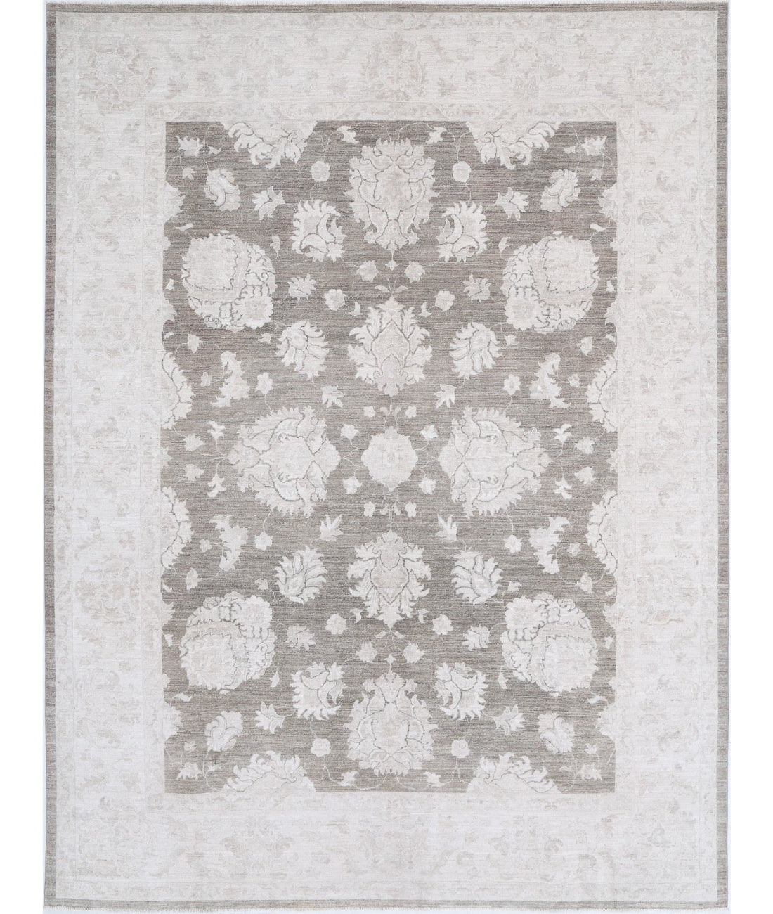 Hand Knotted Serenity Wool Rug - 8'9'' x 11'9'' 8'9'' x 11'9'' (263 X 353) / Taupe / Ivory