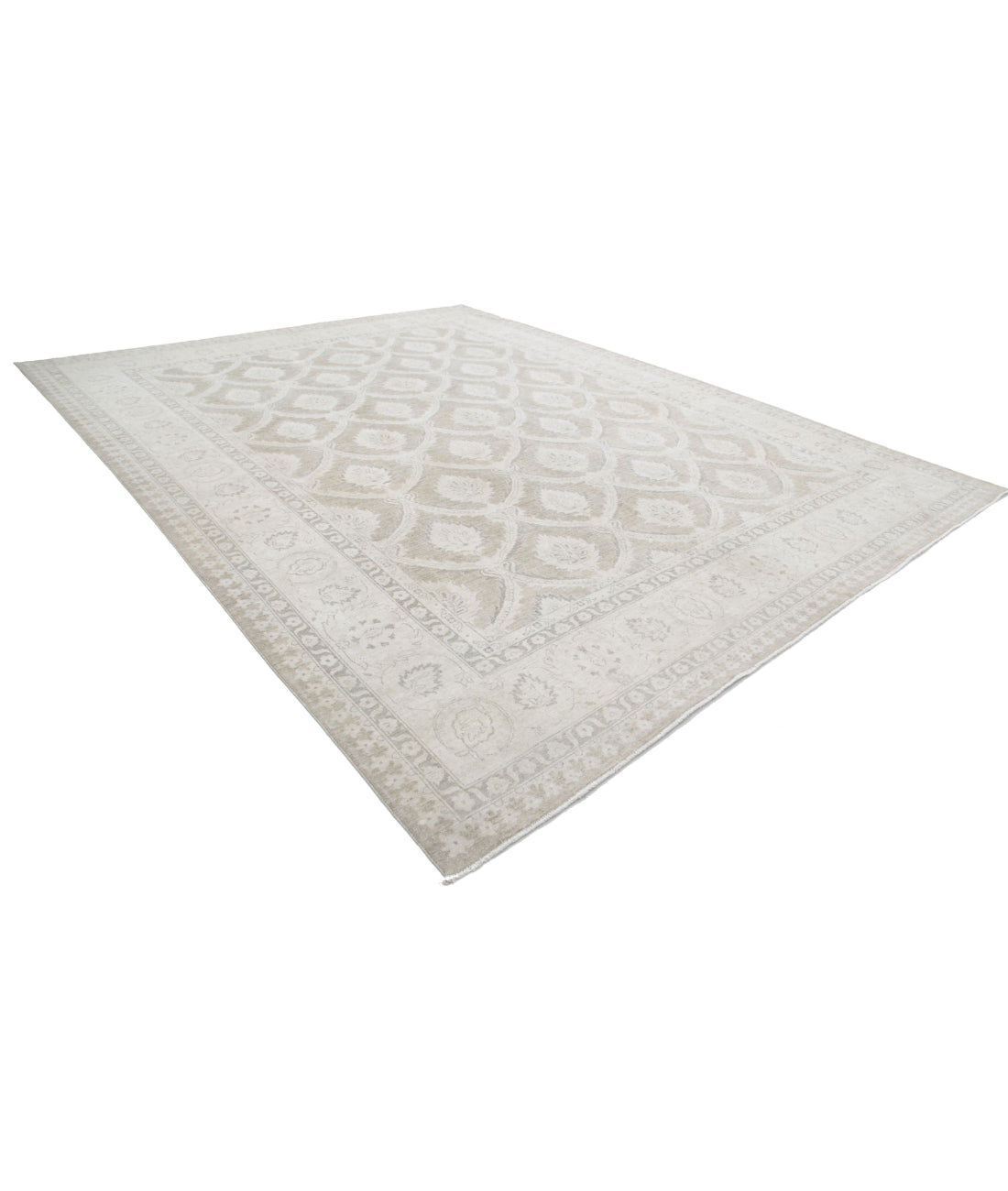 Hand Knotted Serenity Wool Rug - 11'11'' x 15'2'' 11'11'' x 15'2'' (358 X 455) / Taupe / Ivory