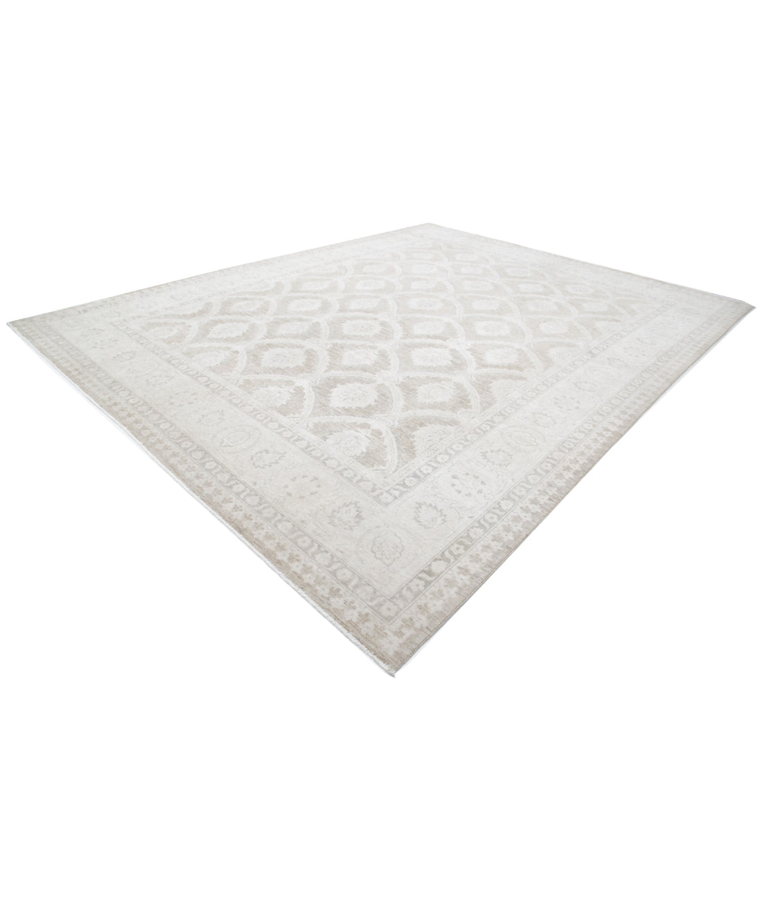 Hand Knotted Serenity Wool Rug - 11'11'' x 15'2'' 11'11'' x 15'2'' (358 X 455) / Taupe / Ivory