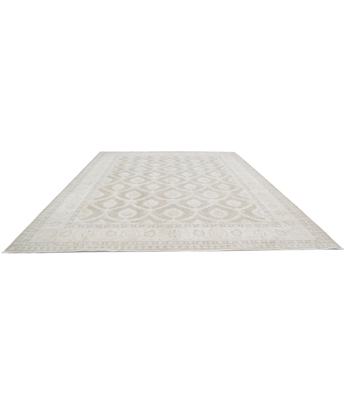 Hand Knotted Serenity Wool Rug - 11'11'' x 15'2'' 11'11'' x 15'2'' (358 X 455) / Taupe / Ivory