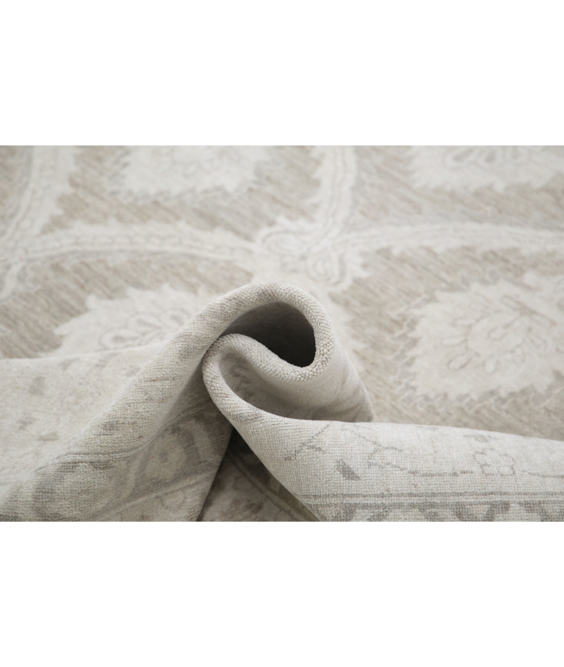 Hand Knotted Serenity Wool Rug - 11'11'' x 15'2'' 11'11'' x 15'2'' (358 X 455) / Taupe / Ivory