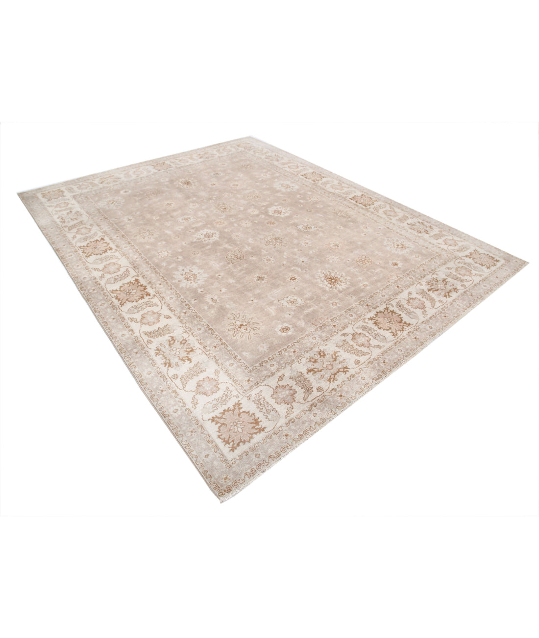 Hand Knotted Serenity Wool Rug - 7'10'' x 9'8'' 7'10'' x 9'8'' (235 X 290) / Taupe / Ivory