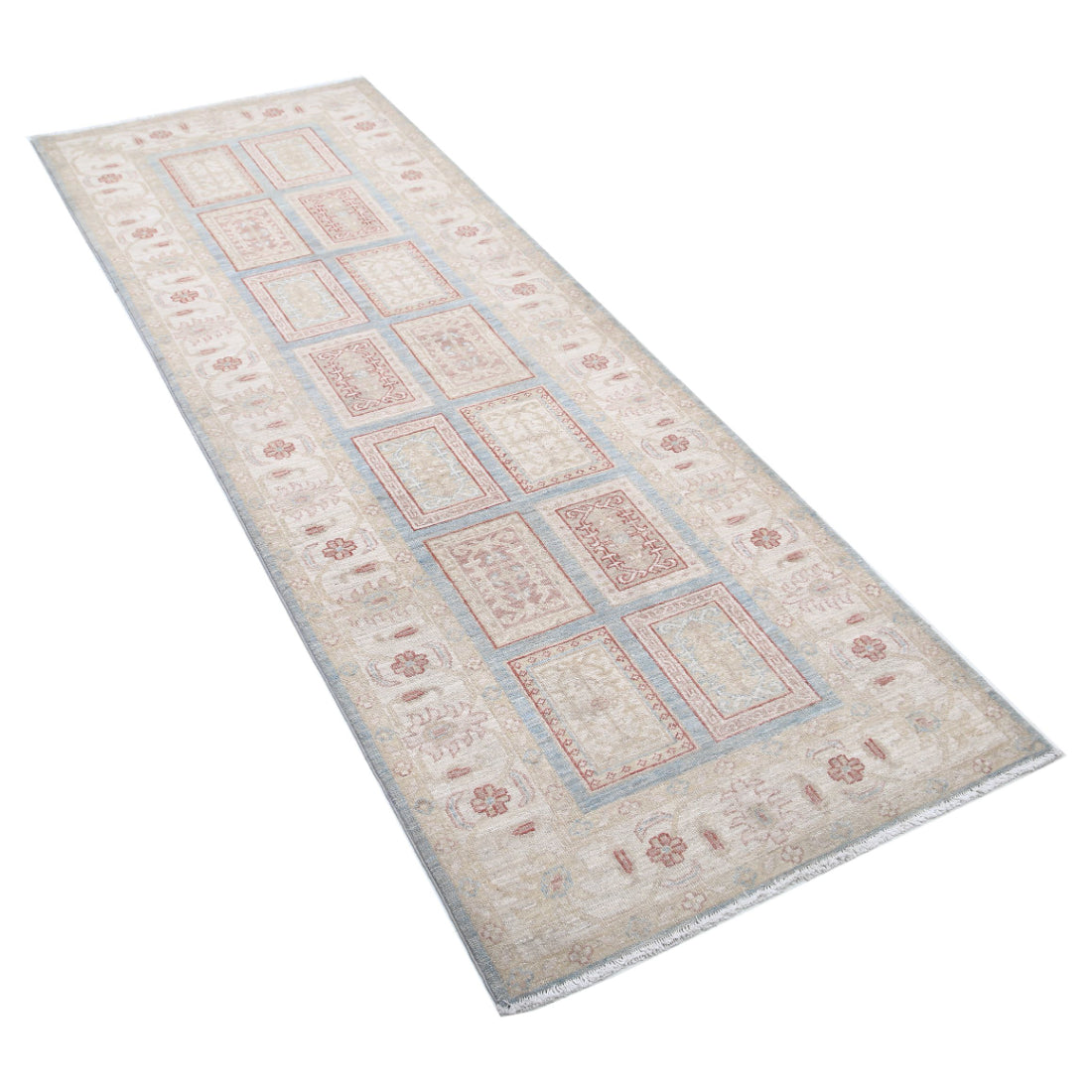 Alfombra de lana Serenity anudada a mano - 2'9'' x 7'4''