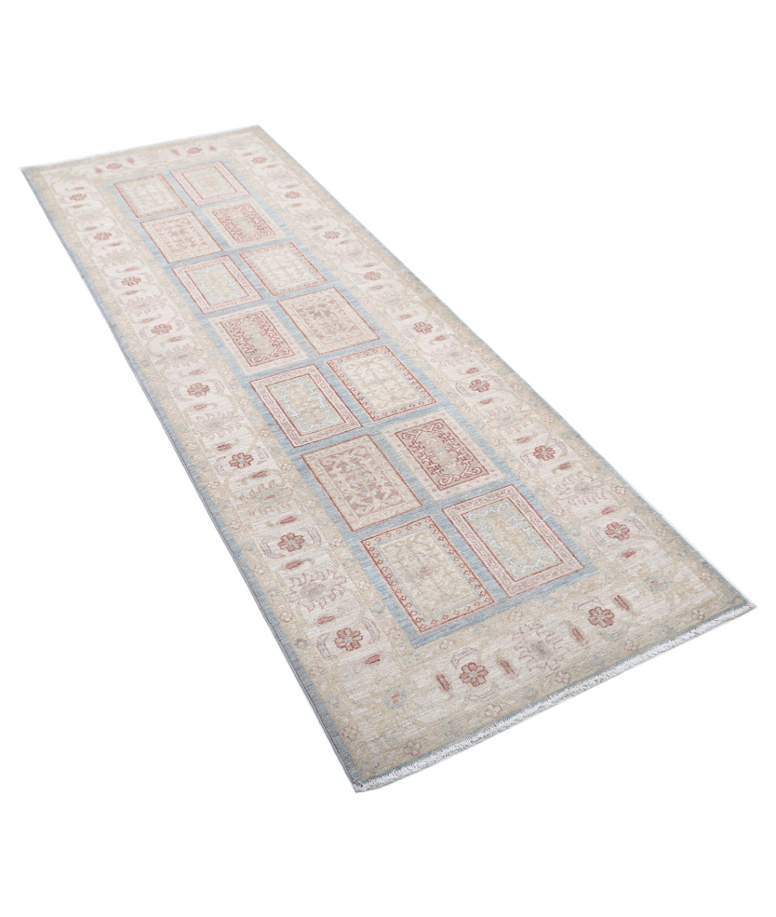 Alfombra de lana Serenity anudada a mano - 2'9'' x 7'4''