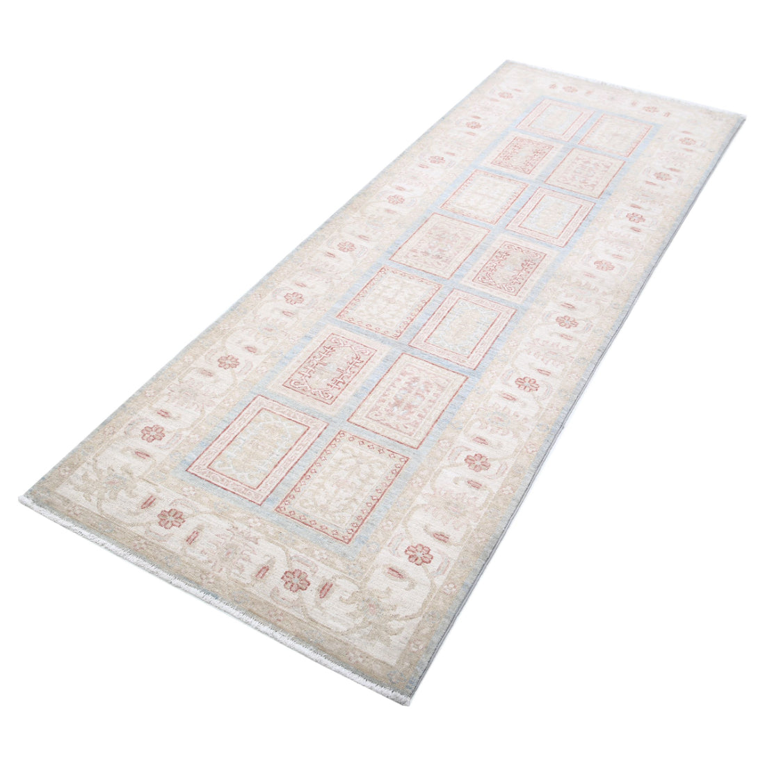 Alfombra de lana Serenity anudada a mano - 2'9'' x 7'4''