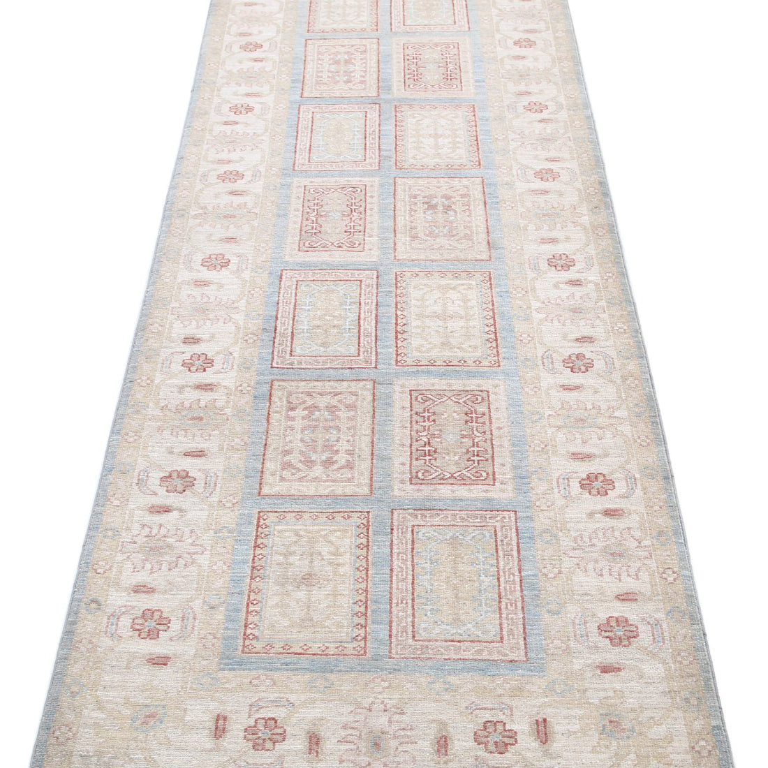 Alfombra de lana Serenity anudada a mano - 2'9'' x 7'4''