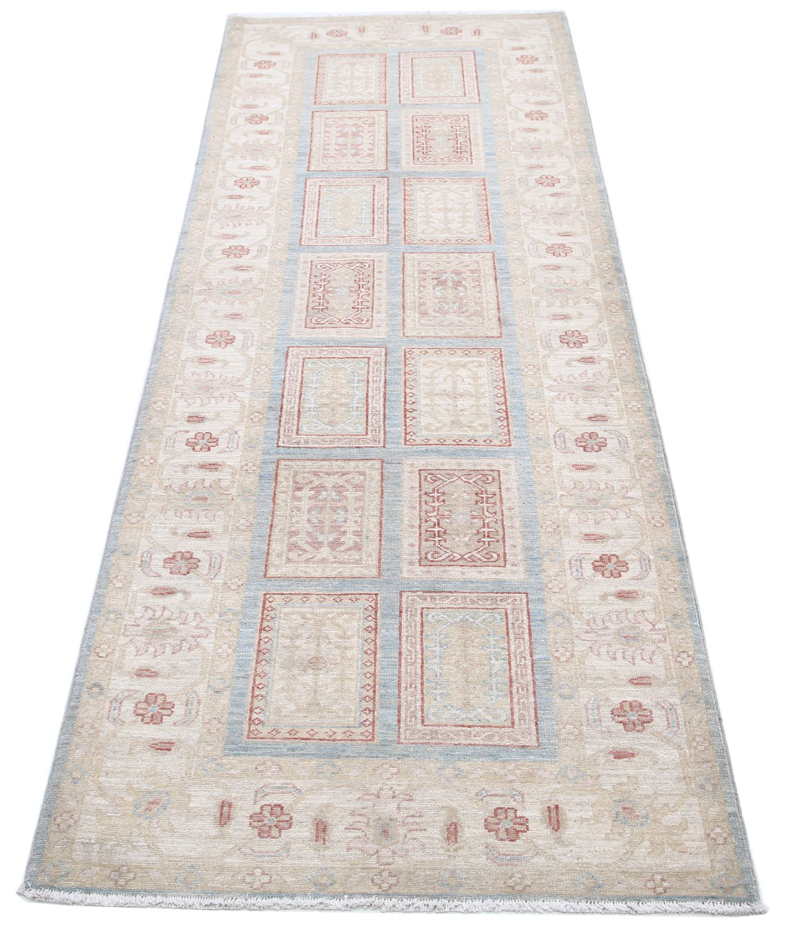 Alfombra de lana Serenity anudada a mano - 2'9'' x 7'4''