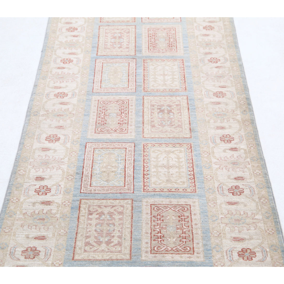 Alfombra de lana Serenity anudada a mano - 2'9'' x 7'4''