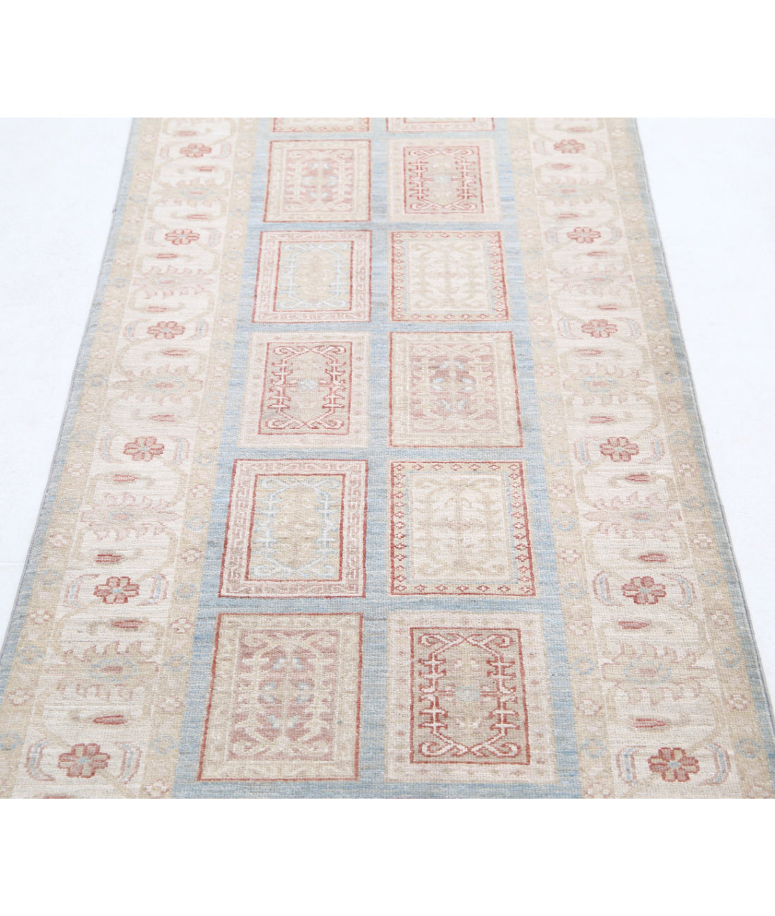 Alfombra de lana Serenity anudada a mano - 2'9'' x 7'4''