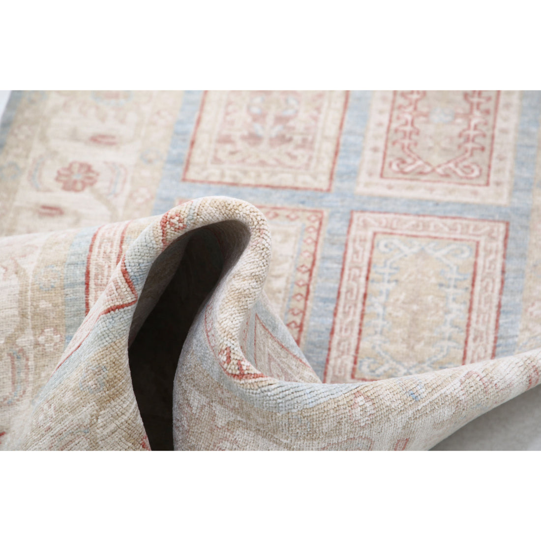 Alfombra de lana Serenity anudada a mano - 2'9'' x 7'4''