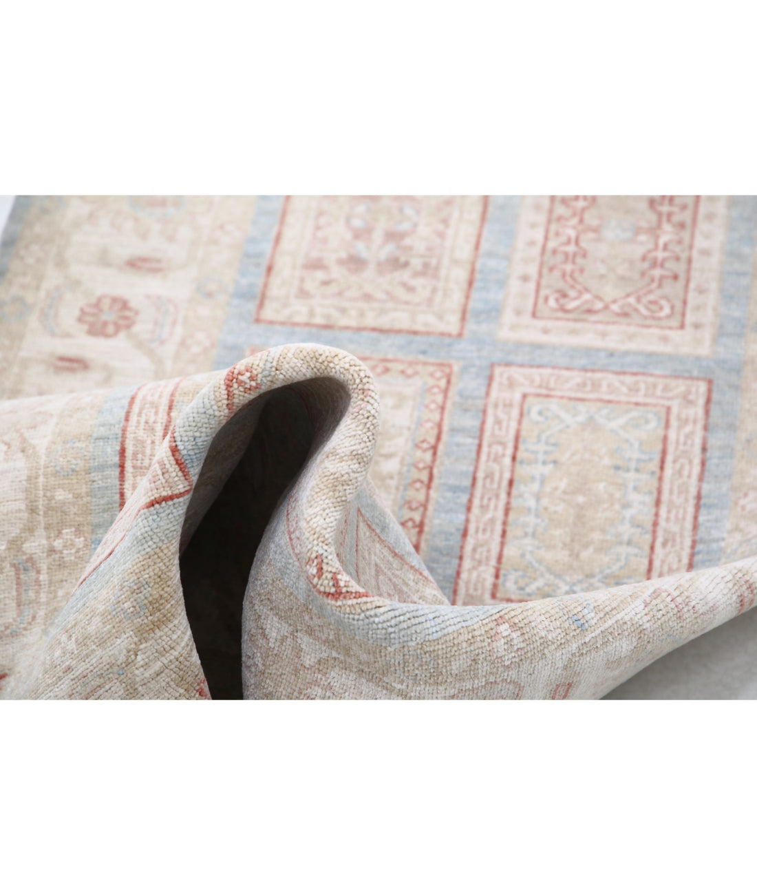 Alfombra de lana Serenity anudada a mano - 2'9'' x 7'4''