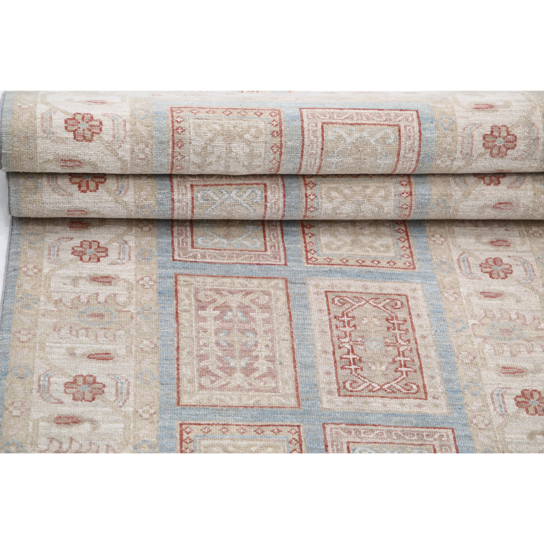 Alfombra de lana Serenity anudada a mano - 2'9'' x 7'4''