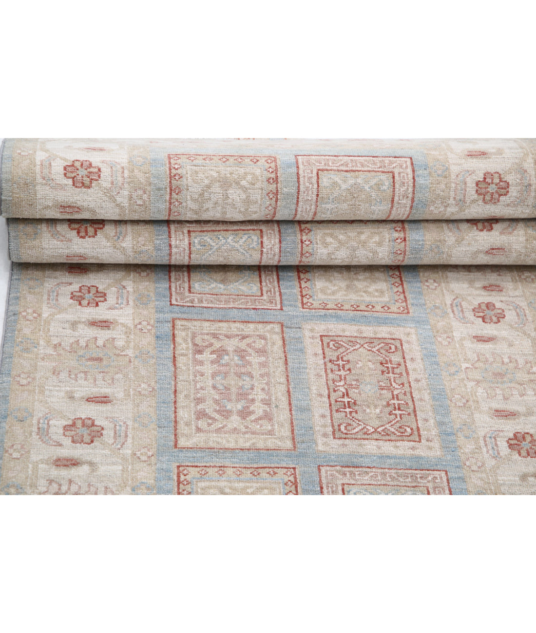 Alfombra de lana Serenity anudada a mano - 2'9'' x 7'4''