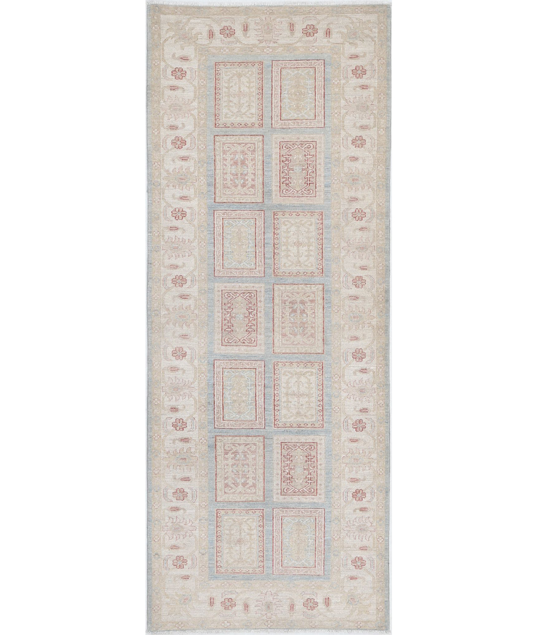 Alfombra de lana Serenity anudada a mano - 2'9'' x 7'4''