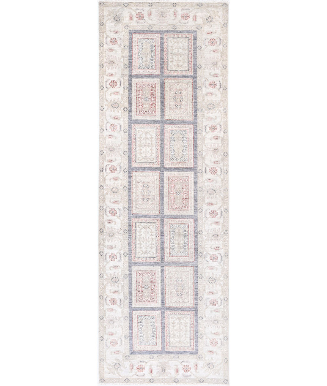 Hand Knotted Serenity Wool Rug - 2&#39;7&#39;&#39; x 8&#39;0&#39;&#39; 2&#39;7&#39;&#39; x 8&#39;0&#39;&#39; (78 X 240) / Grey / Ivory