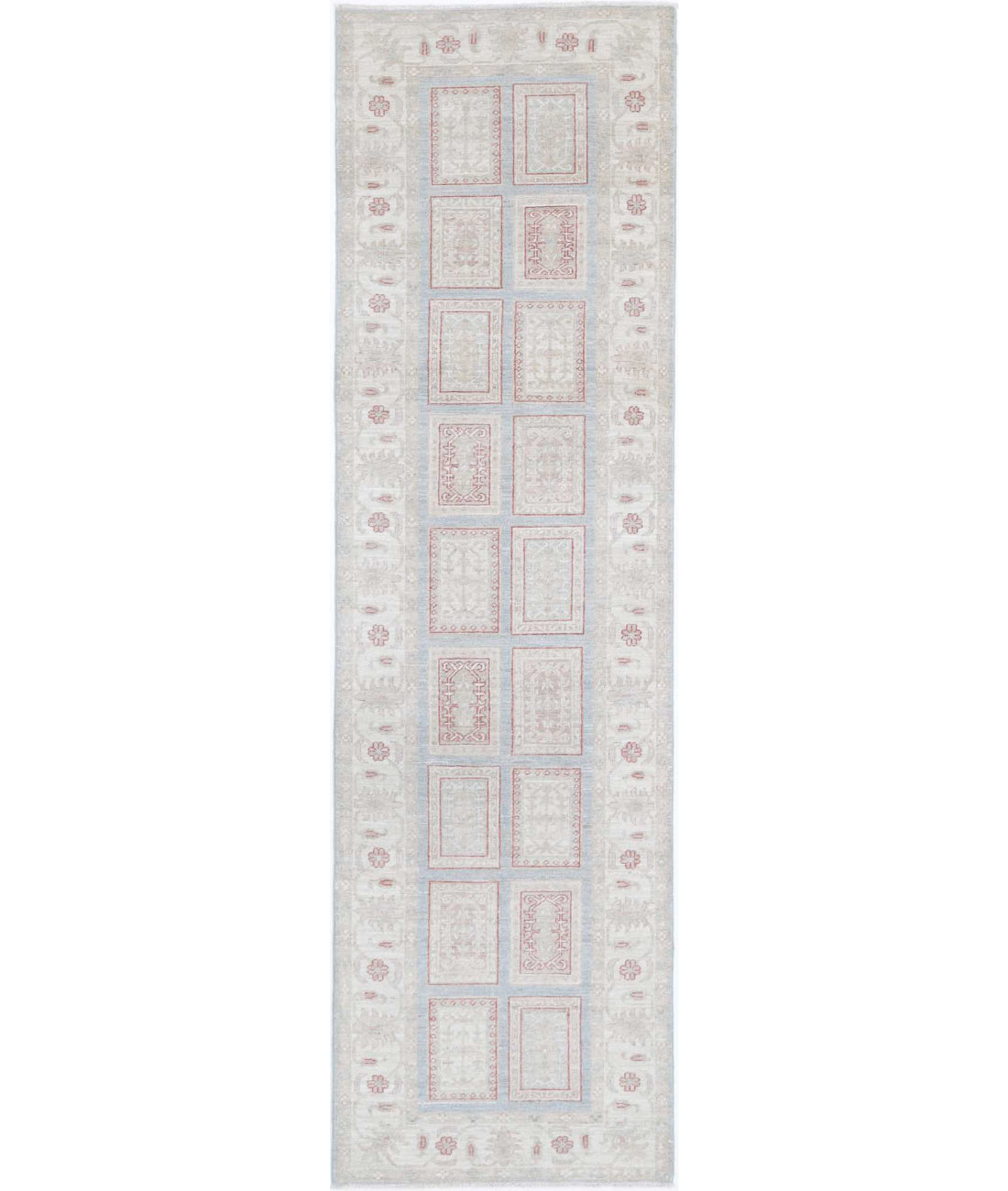 Hand Knotted Serenity Wool Rug - 2&#39;8&#39;&#39; x 9&#39;8&#39;&#39; 2&#39;8&#39;&#39; x 9&#39;8&#39;&#39; (80 X 290) / Blue / Ivory