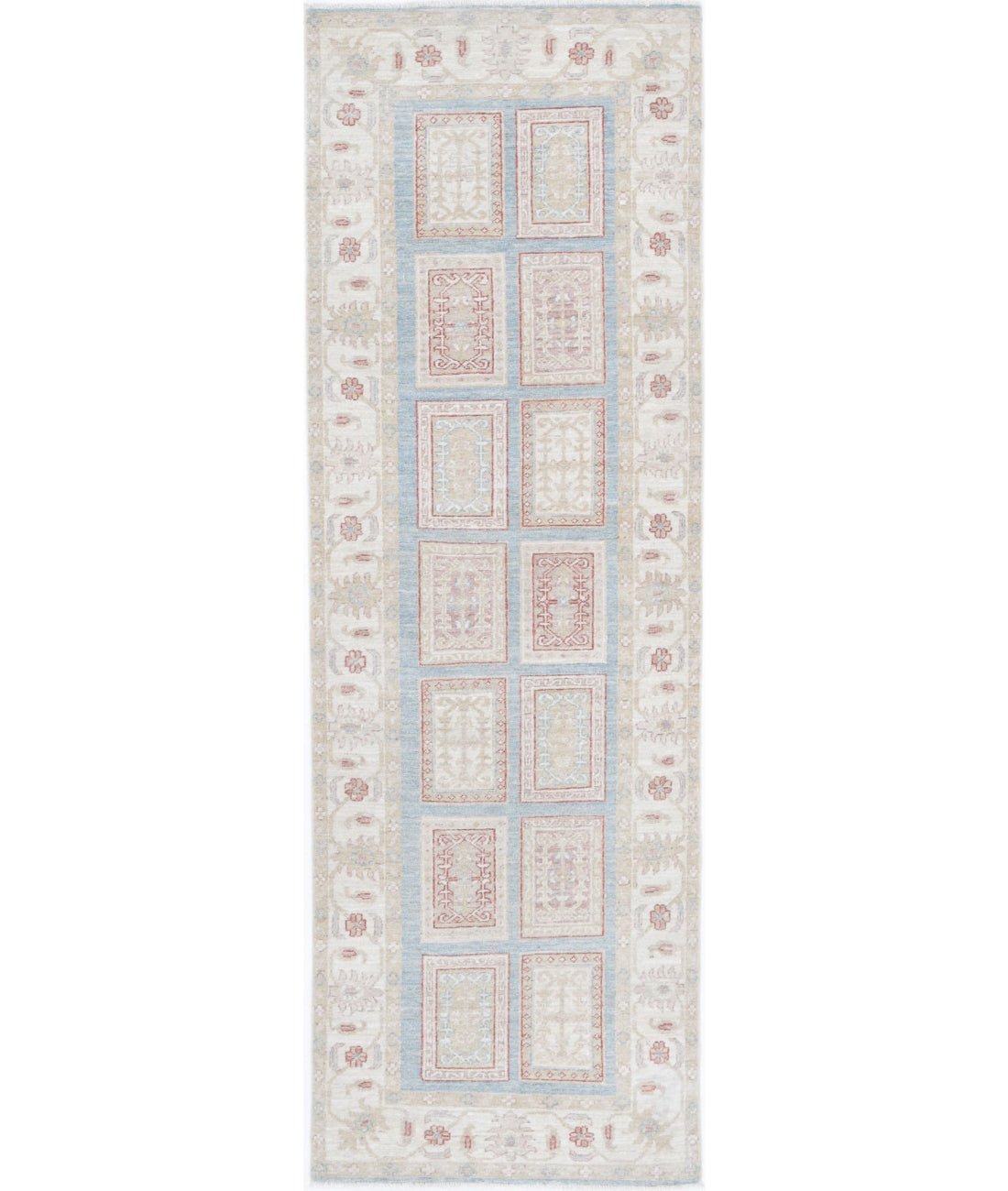 Hand Knotted Serenity Wool Rug - 2&#39;7&#39;&#39; x 8&#39;2&#39;&#39; 2&#39;7&#39;&#39; x 8&#39;2&#39;&#39; (78 X 245) / Blue / Ivory