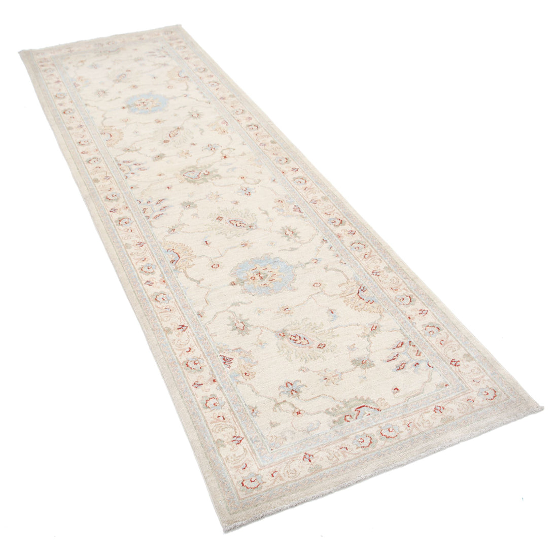 Alfombra de lana Serenity anudada a mano - 2'8'' x 8'5''
