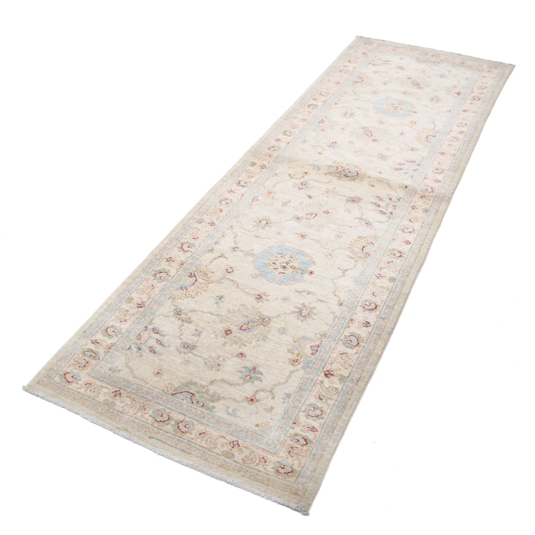 Alfombra de lana Serenity anudada a mano - 2'8'' x 8'5''