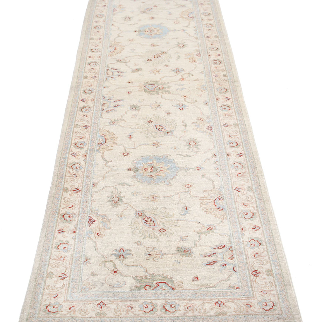 Alfombra de lana Serenity anudada a mano - 2'8'' x 8'5''