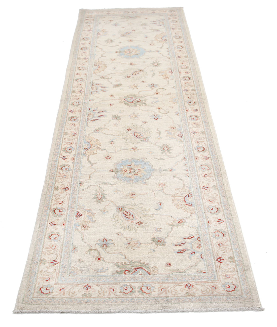 Alfombra de lana Serenity anudada a mano - 2'8'' x 8'5''