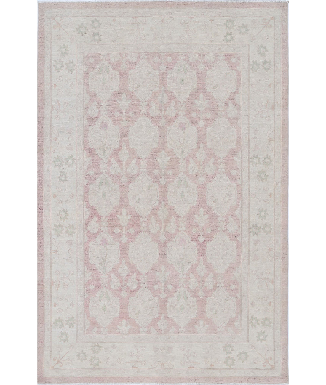 Hand Knotted Serenity Wool Rug - 6'0'' x 9'1'' 6'0'' x 9'1'' (180 X 273) / Brown / Ivory