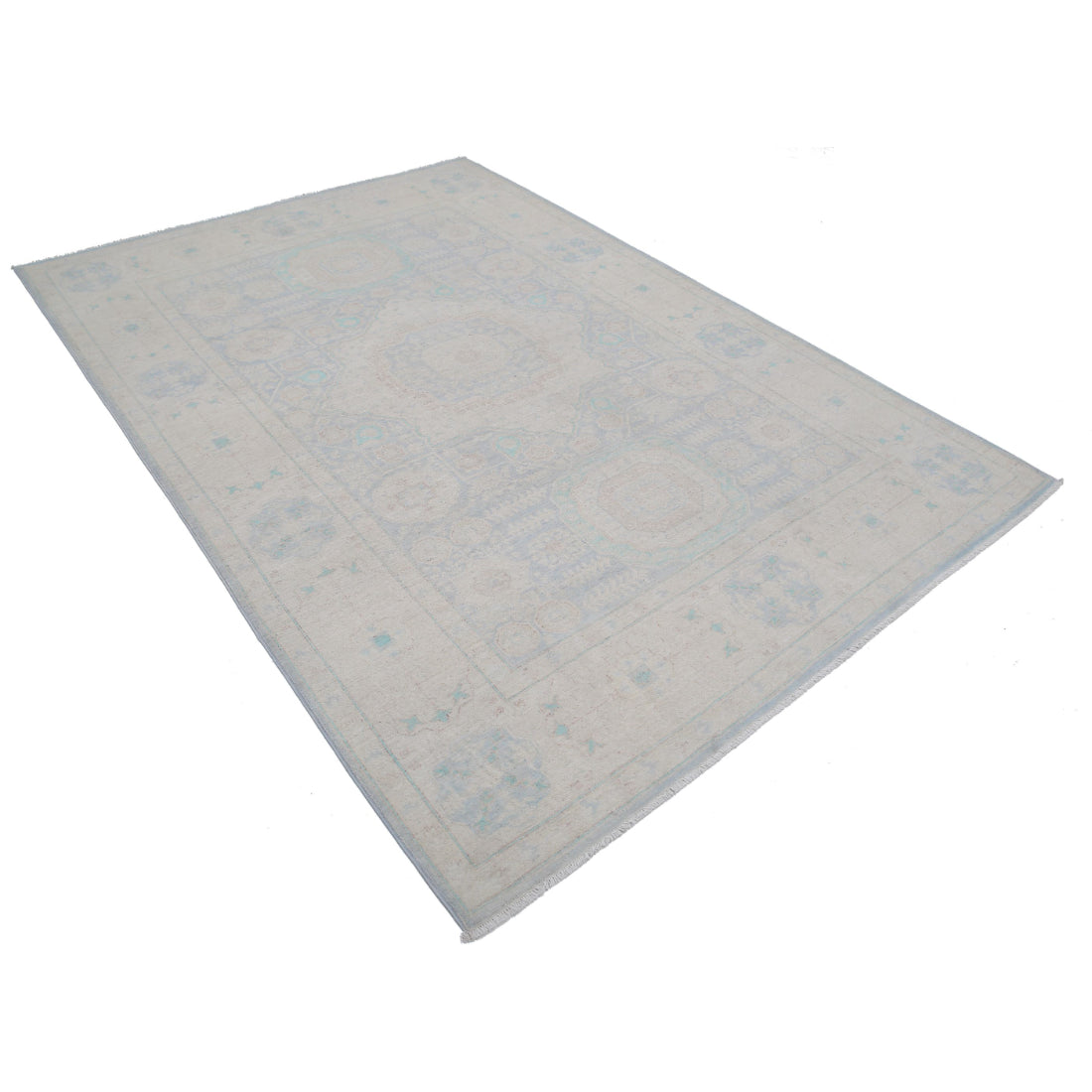 Alfombra de lana Serenity anudada a mano - 6'0'' x 8'6''