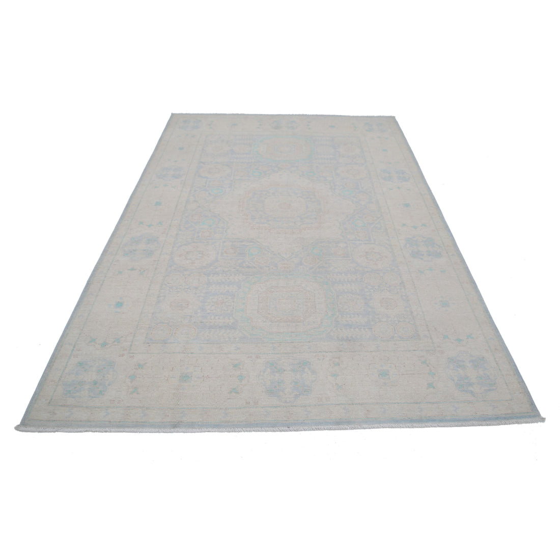 Alfombra de lana Serenity anudada a mano - 6'0'' x 8'6''