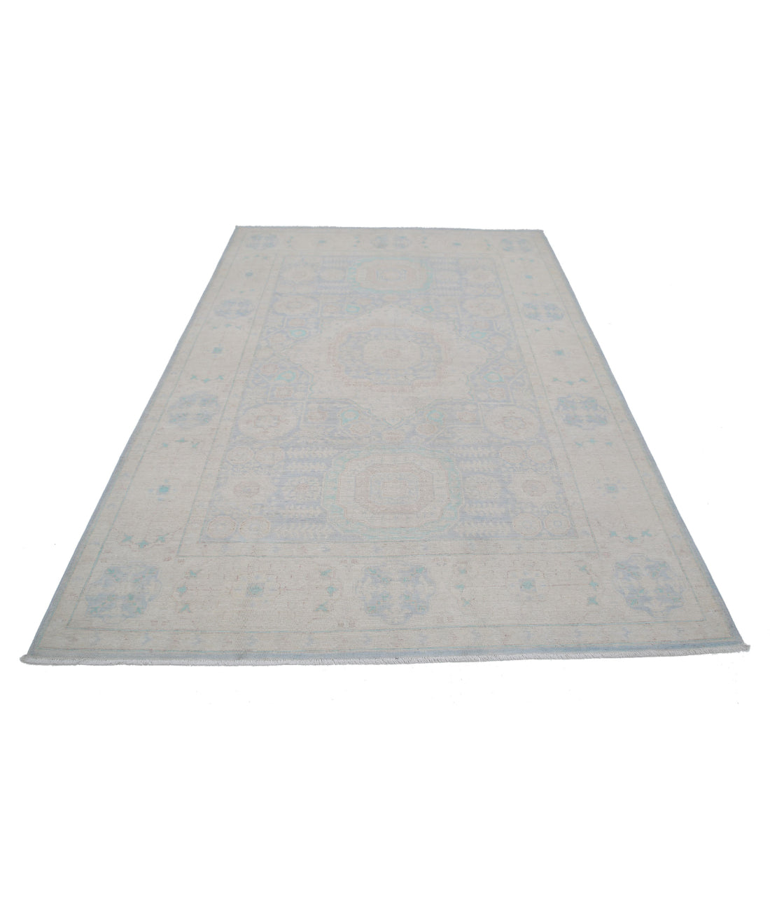 Alfombra de lana Serenity anudada a mano - 6'0'' x 8'6''