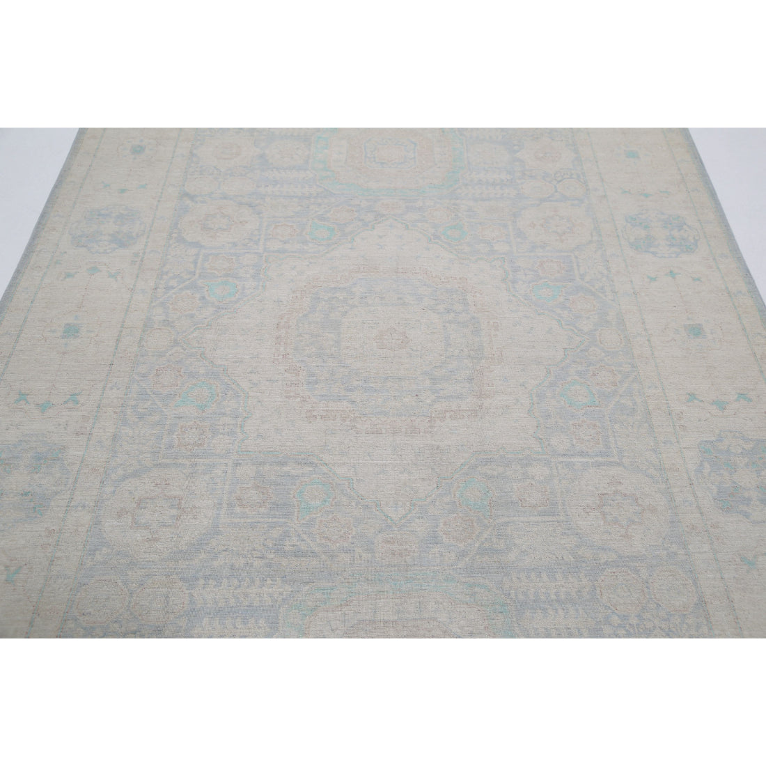 Alfombra de lana Serenity anudada a mano - 6'0'' x 8'6''