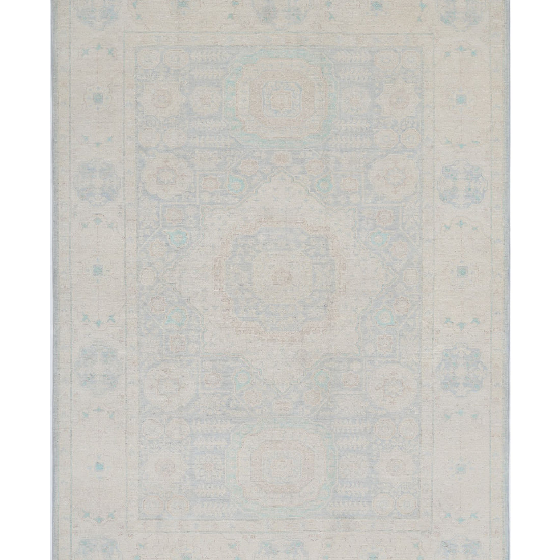 Alfombra de lana Serenity anudada a mano - 6'0'' x 8'6''