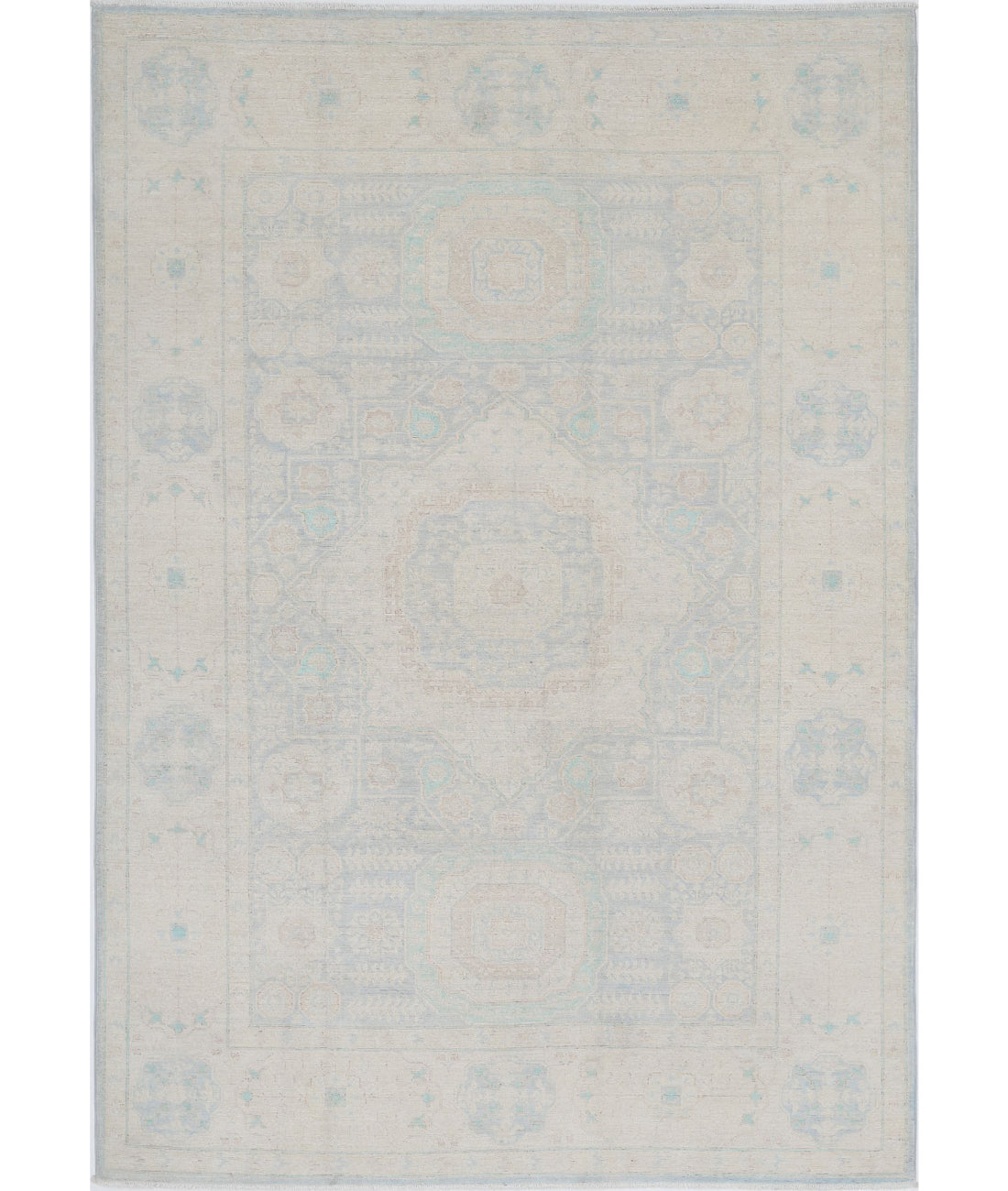 Alfombra de lana Serenity anudada a mano - 6'0'' x 8'6''