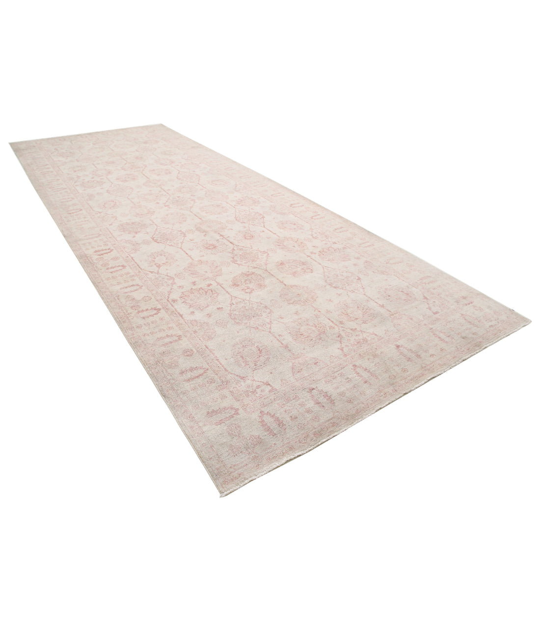 Hand Knotted Serenity Wool Rug - 8'6'' x 17'5'' 8'6'' x 17'5'' (255 X 523) / Ivory / Pink