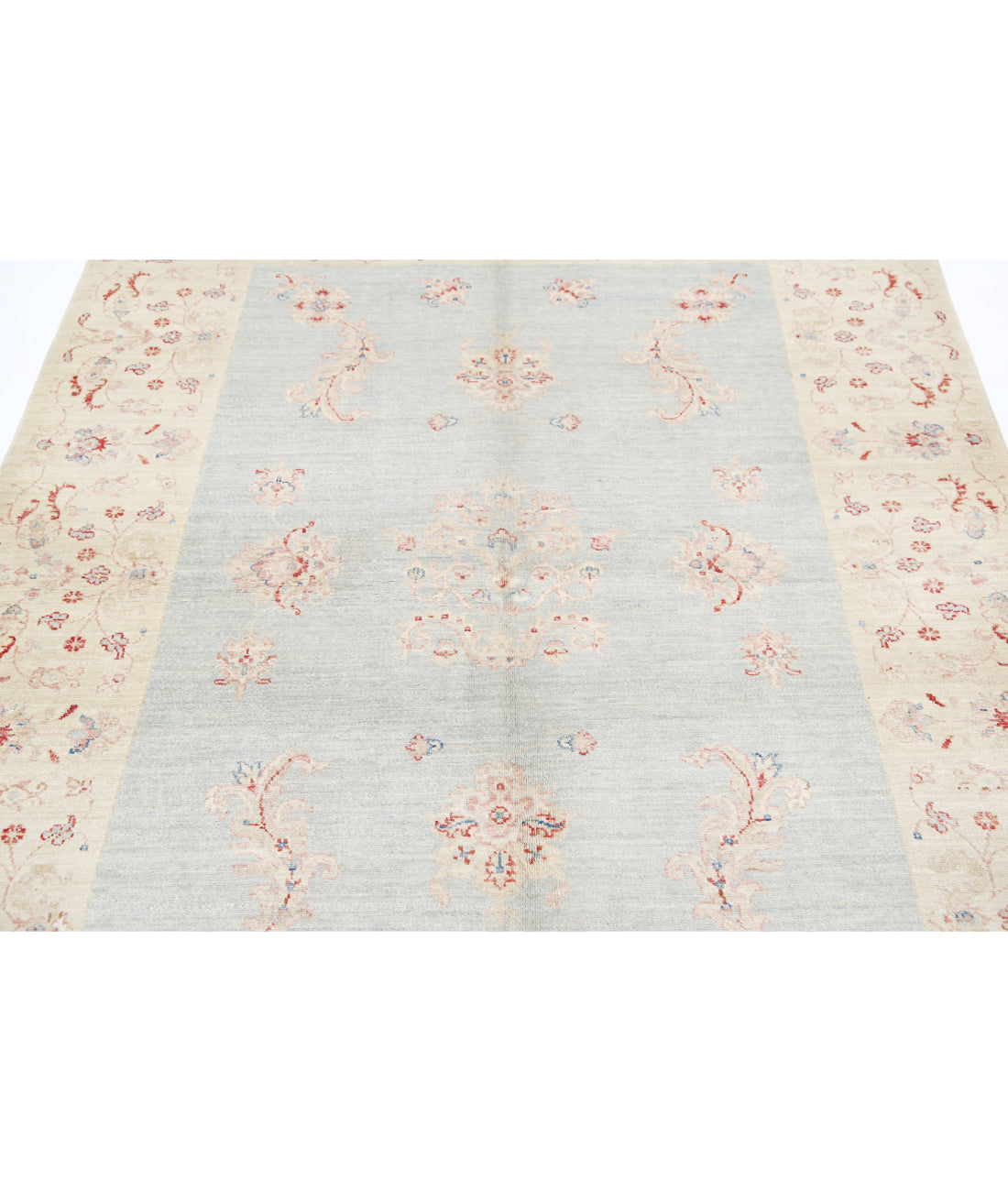 Hand Knotted Serenity Wool Rug - 5'2'' x 6'9'' 5'2'' x 6'9'' (155 X 203) / Blue / Ivory