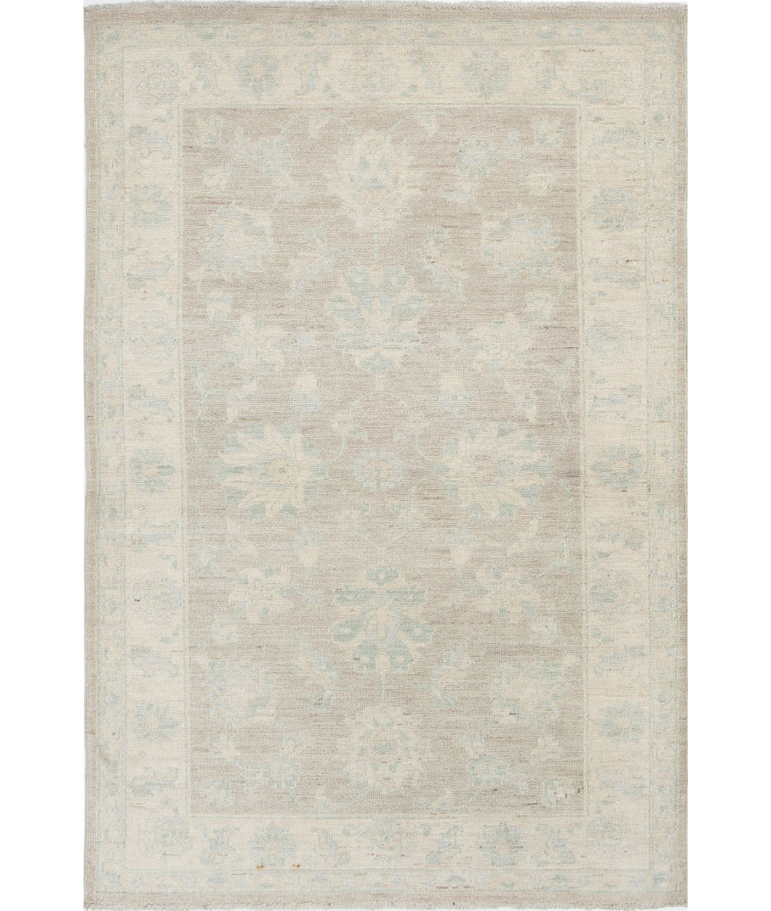 Hand Knotted Serenity Wool Rug - 3'2'' x 4'11'' 3'2'' x 4'11'' (95 X 148) / Brown / Ivory