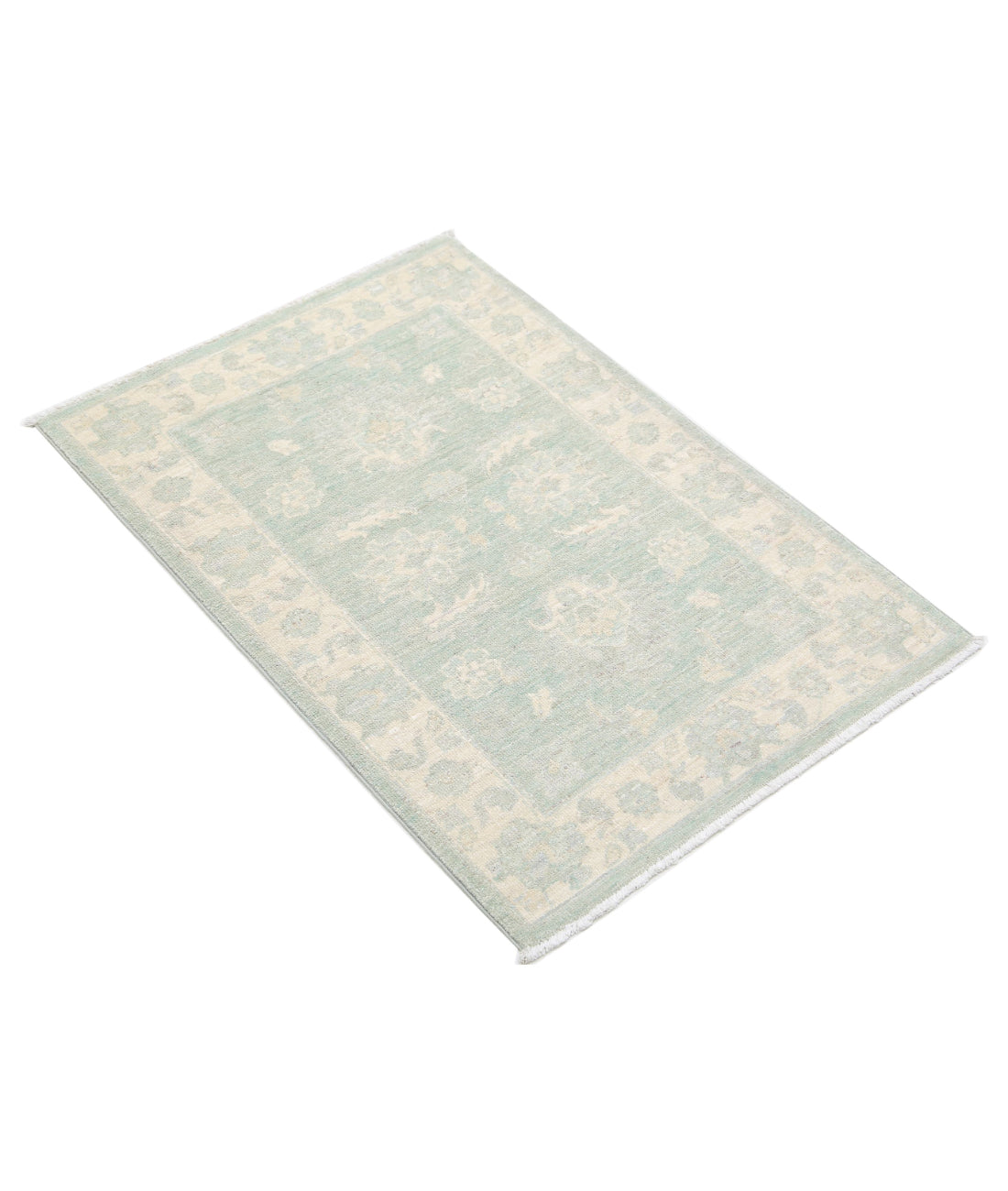 Hand Knotted Serenity Wool Rug - 2'0'' x 2'11'' 2'0'' x 2'11'' (60 X 88) / Green / Ivory
