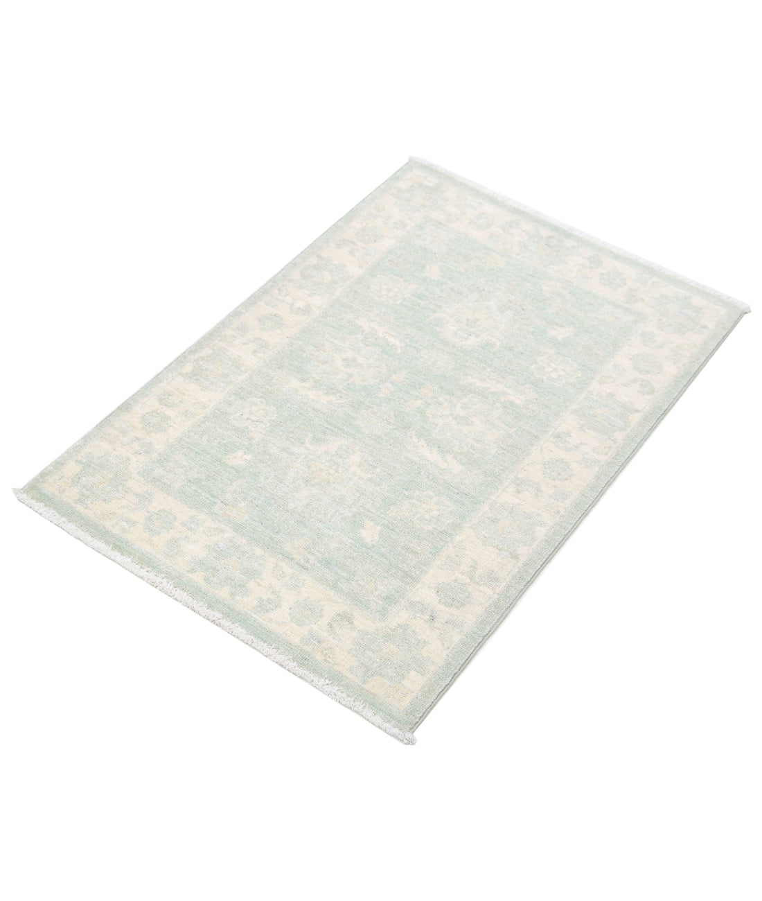 Hand Knotted Serenity Wool Rug - 2'0'' x 2'11'' 2'0'' x 2'11'' (60 X 88) / Green / Ivory