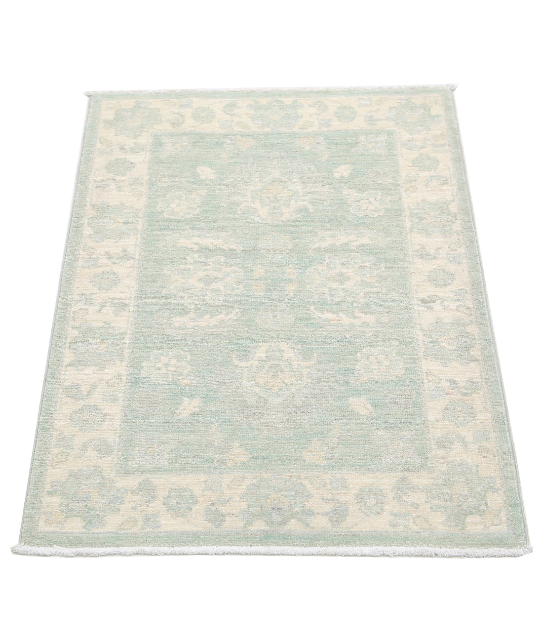 Hand Knotted Serenity Wool Rug - 2'0'' x 2'11'' 2'0'' x 2'11'' (60 X 88) / Green / Ivory