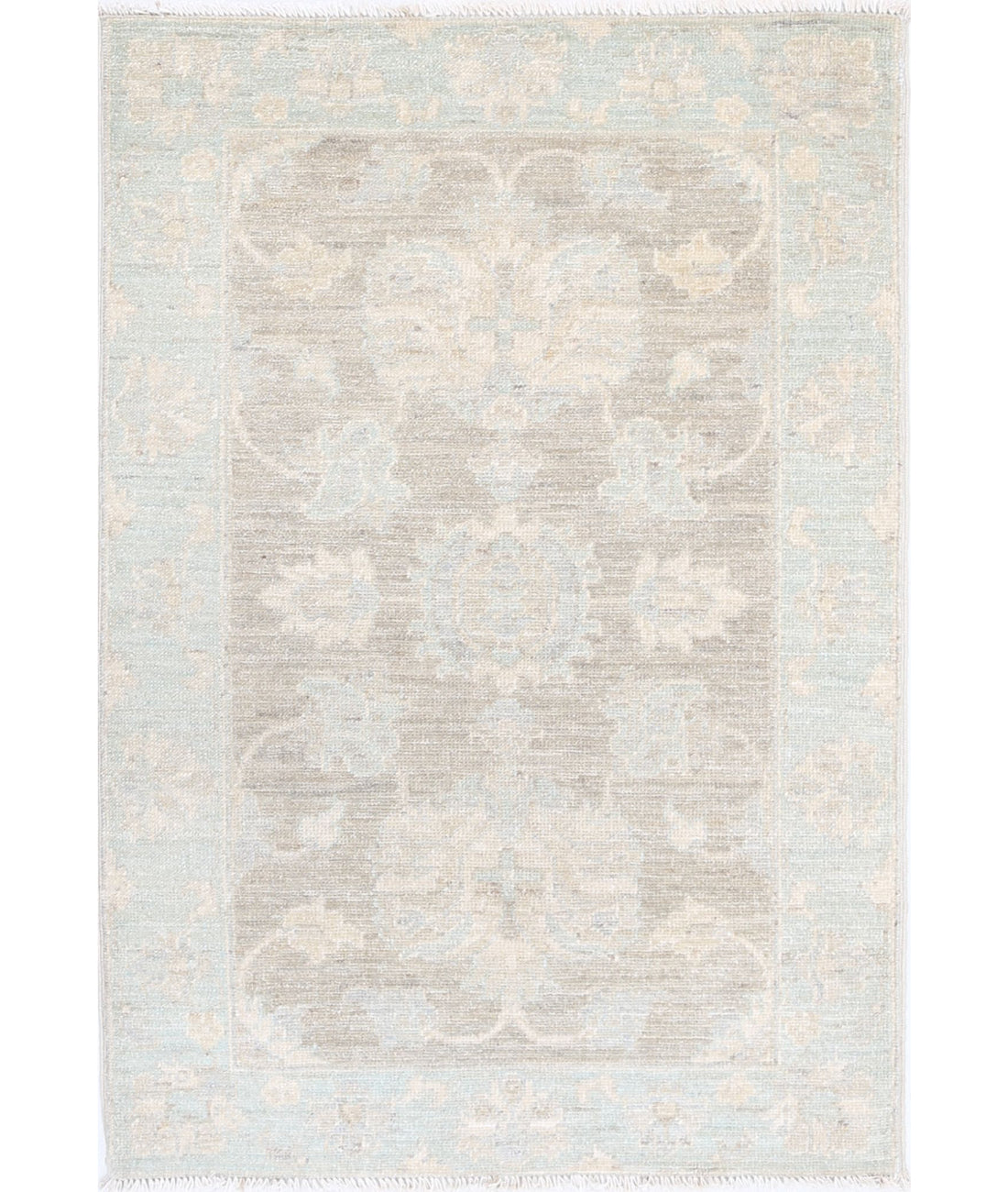 Hand Knotted Serenity Wool Rug - 2&#39;0&#39;&#39; x 3&#39;0&#39;&#39; 2&#39;0&#39;&#39; x 3&#39;0&#39;&#39; (60 X 90) / Brown / Blue