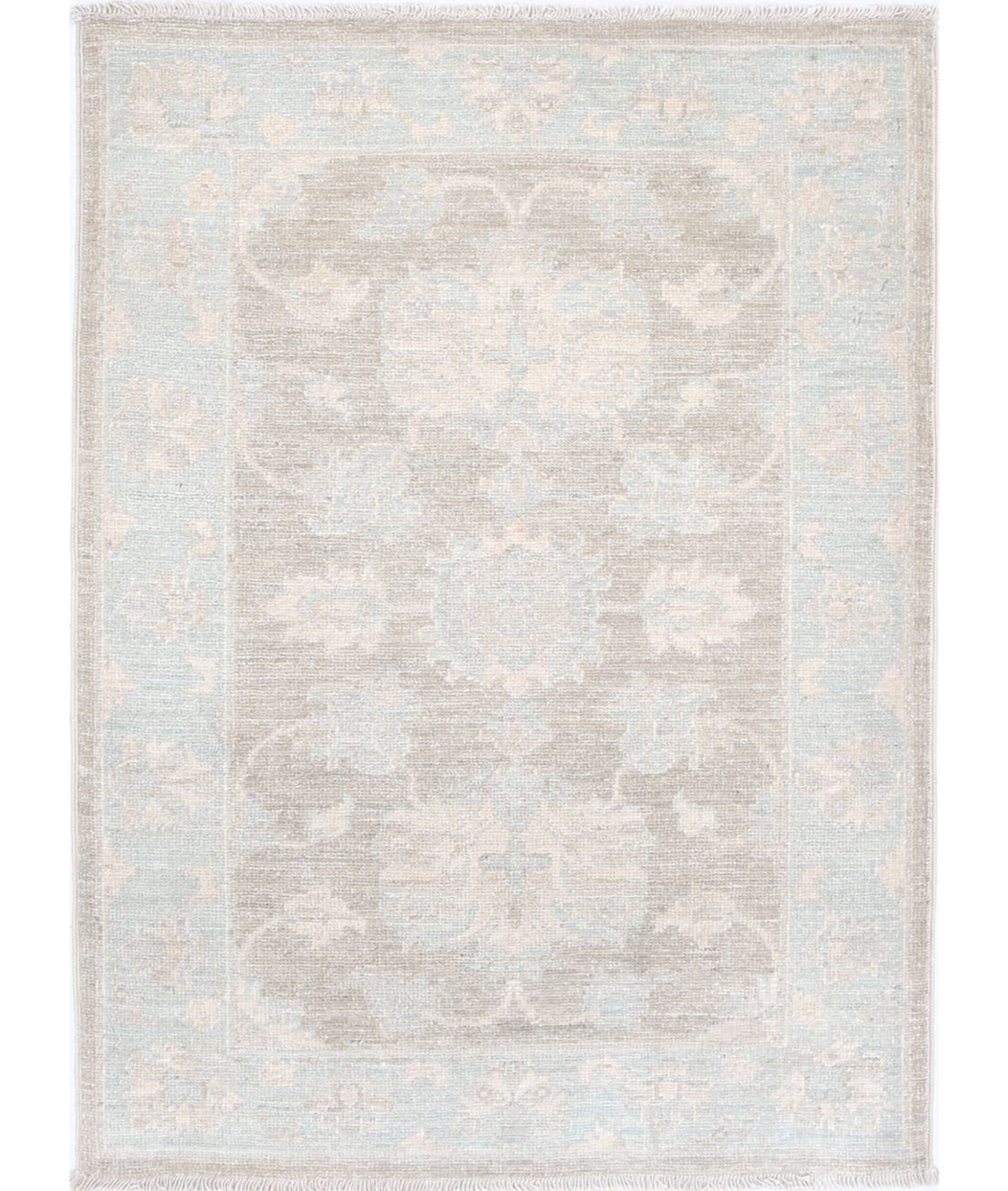 Hand Knotted Serenity Wool Rug - 2'0'' x 2'10'' 2'0'' x 2'10'' (60 X 85) / Brown / Blue