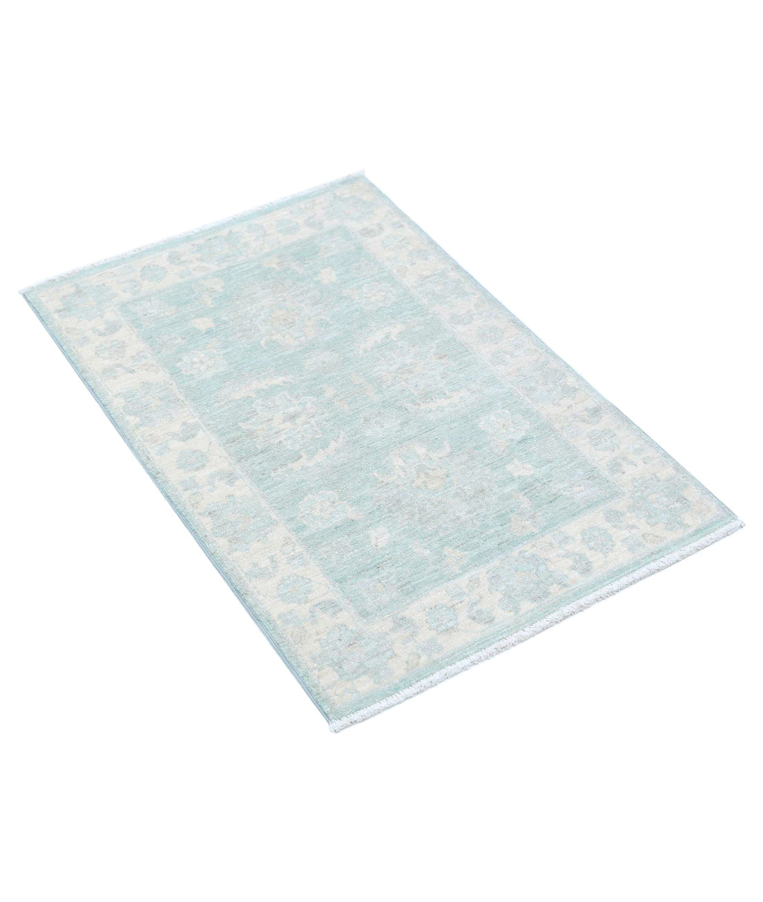 Hand Knotted Serenity Wool Rug - 2'0'' x 2'11'' 2'0'' x 2'11'' (60 X 88) / Green / Ivory