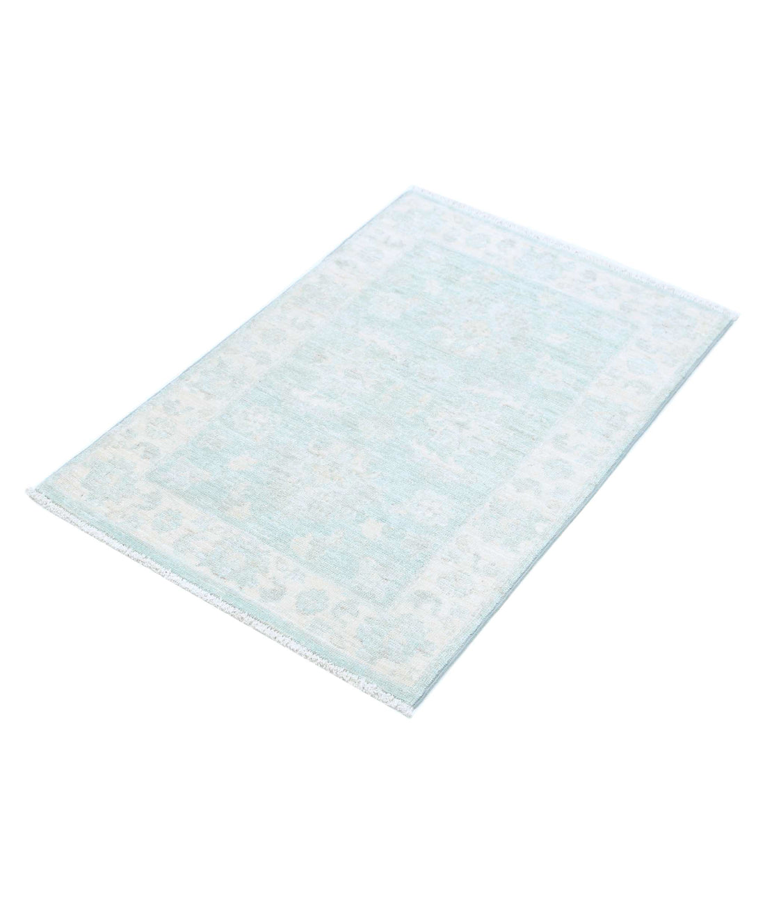 Hand Knotted Serenity Wool Rug - 2'0'' x 2'11'' 2'0'' x 2'11'' (60 X 88) / Green / Ivory