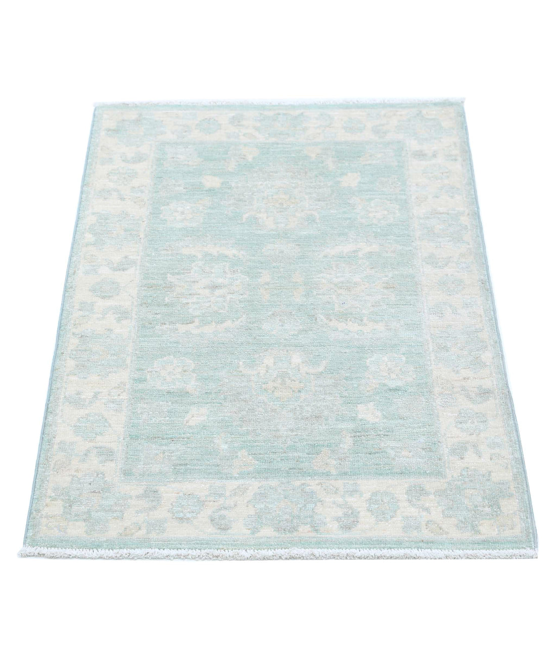 Hand Knotted Serenity Wool Rug - 2'0'' x 2'11'' 2'0'' x 2'11'' (60 X 88) / Green / Ivory