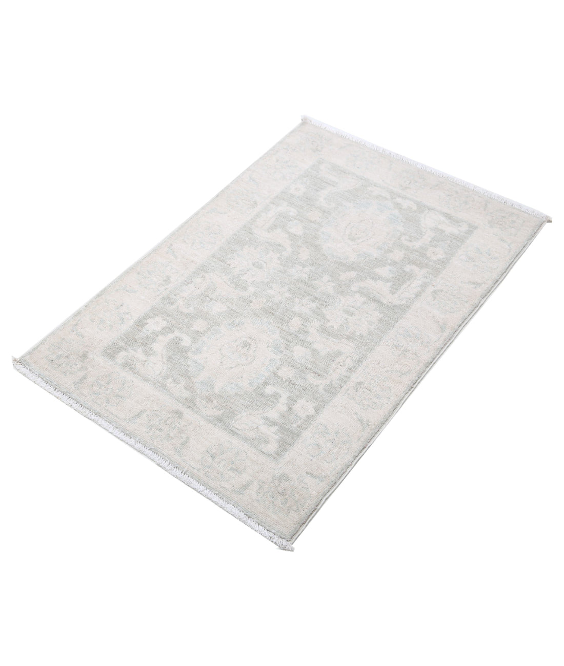 Hand Knotted Serenity Wool Rug - 2'0'' x 3'0'' 2'0'' x 3'0'' (60 X 90) / Grey / Ivory