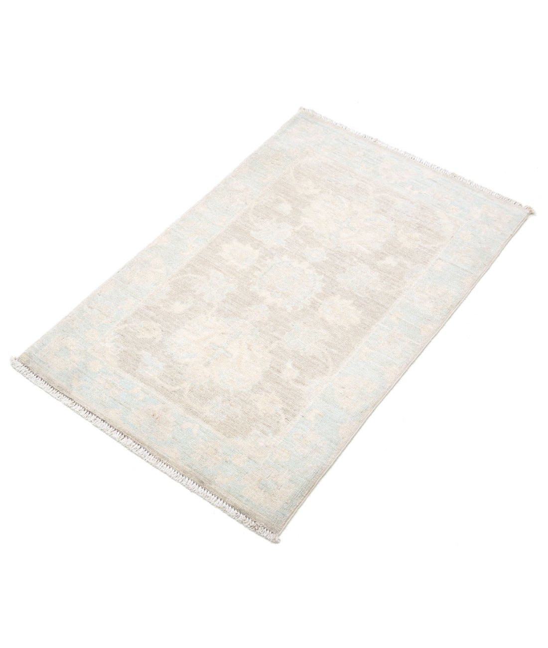Hand Knotted Serenity Wool Rug - 2'0'' x 3'1'' 2'0'' x 3'1'' (60 X 93) / Brown / Blue