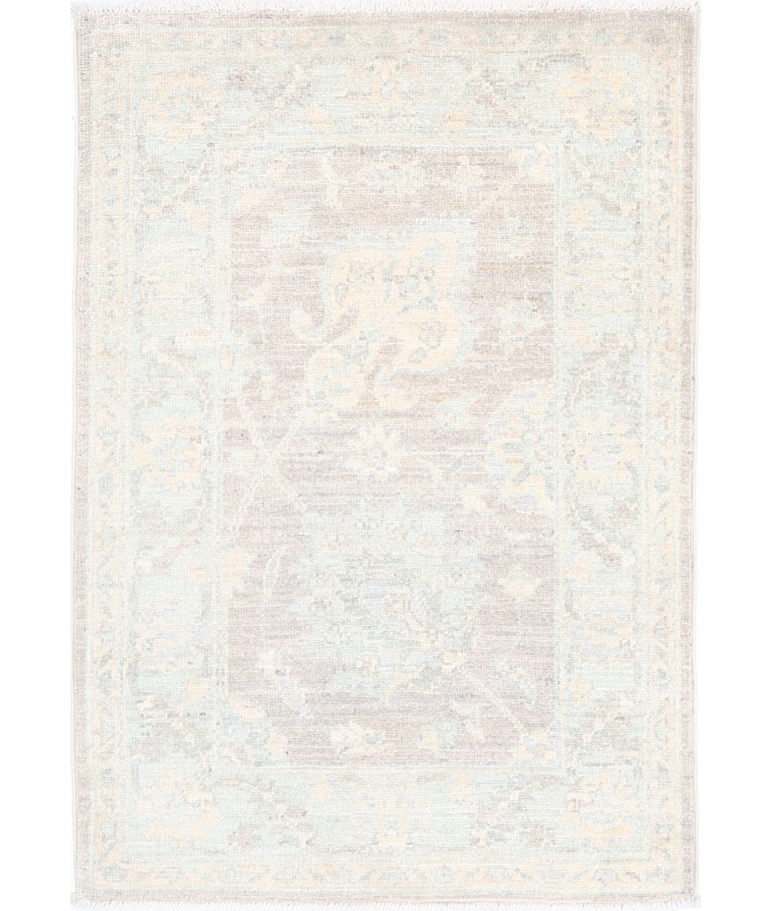 Hand Knotted Serenity Wool Rug - 2&#39;0&#39;&#39; x 2&#39;11&#39;&#39; 2&#39;0&#39;&#39; x 2&#39;11&#39;&#39; (60 X 88) / Brown / Ivory