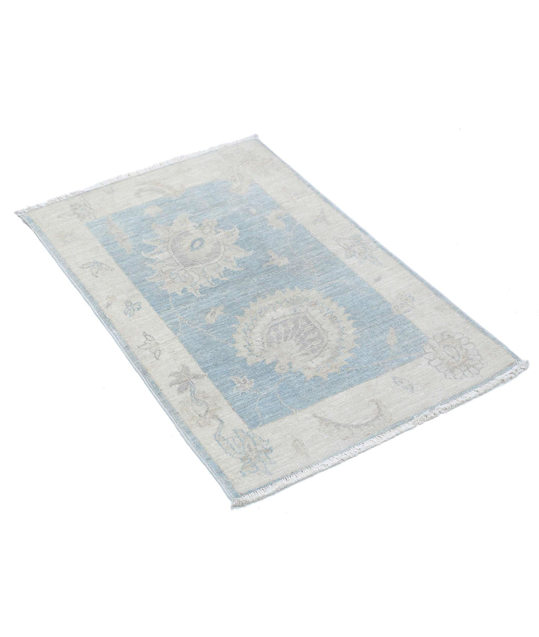 Hand Knotted Serenity Wool Rug - 2'1'' x 3'1'' 2'1'' x 3'1'' (63 X 93) / Grey / Ivory