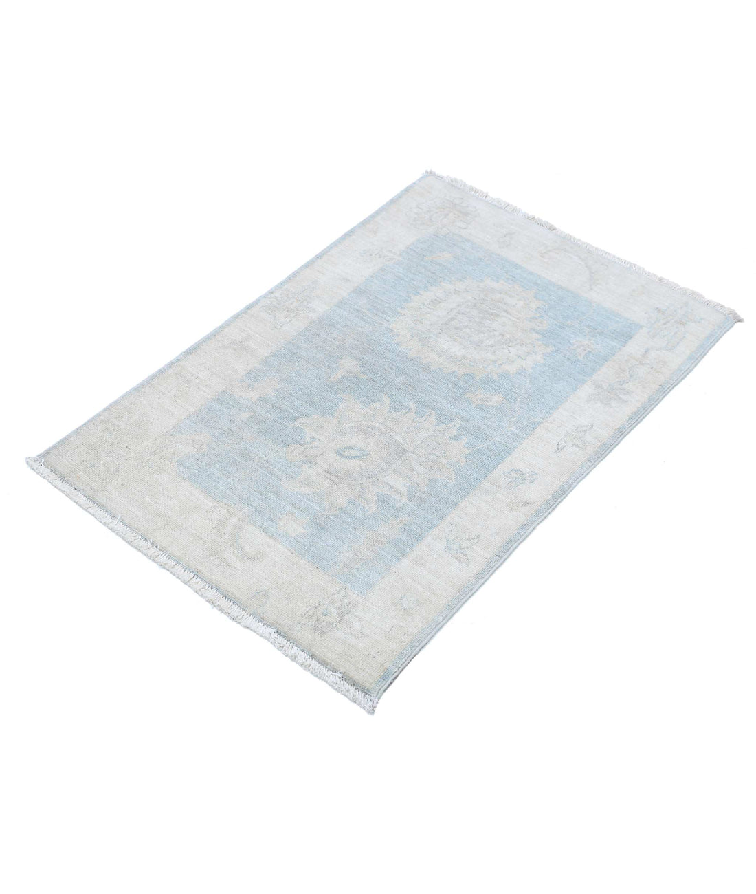 Hand Knotted Serenity Wool Rug - 2'1'' x 3'1'' 2'1'' x 3'1'' (63 X 93) / Grey / Ivory