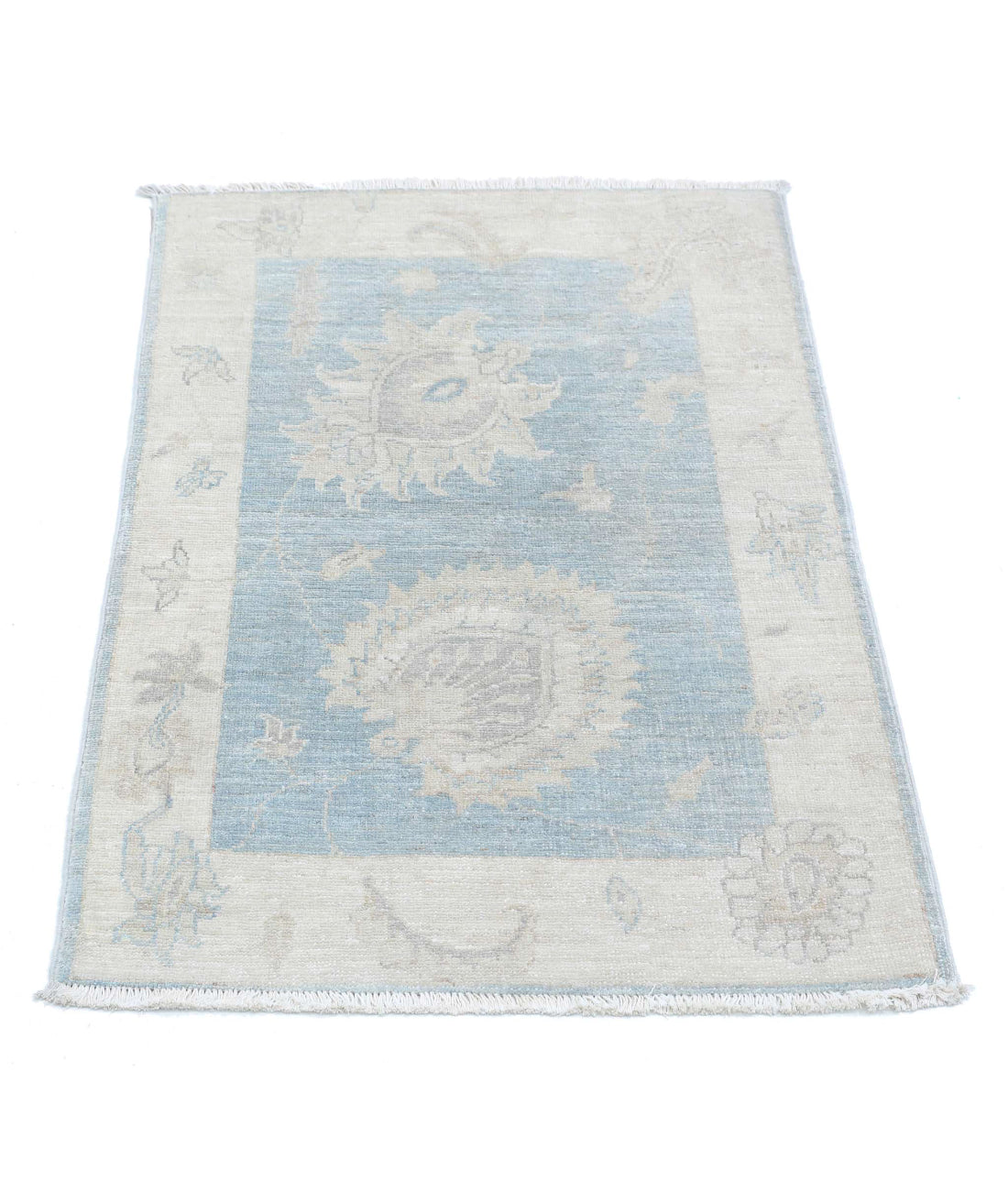 Hand Knotted Serenity Wool Rug - 2'1'' x 3'1'' 2'1'' x 3'1'' (63 X 93) / Grey / Ivory